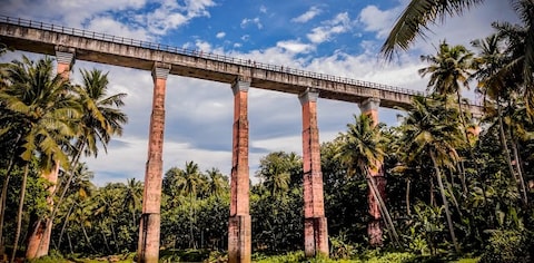 Walk across Mathoor Hanging Bridge